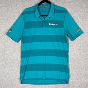 Miami Dolphins Mens M Nike NFL On Field Dri Fit Polo Shirt